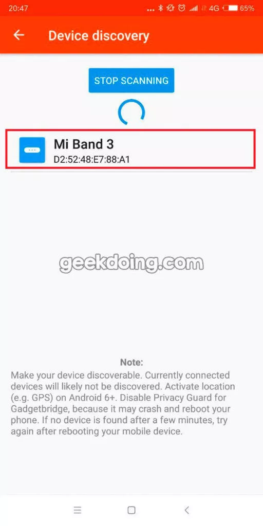 vyhledani naramku xiaomi mi band 3 cestina