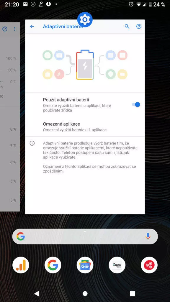 Android 9 Pie posledni otevrene aplikace