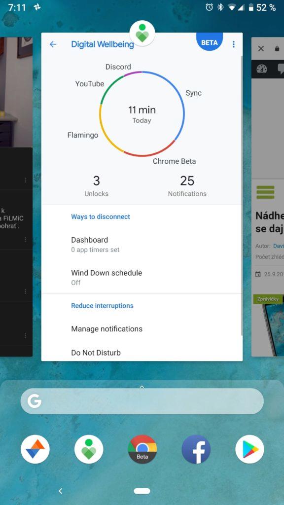 android 9 pie poslední aplikace