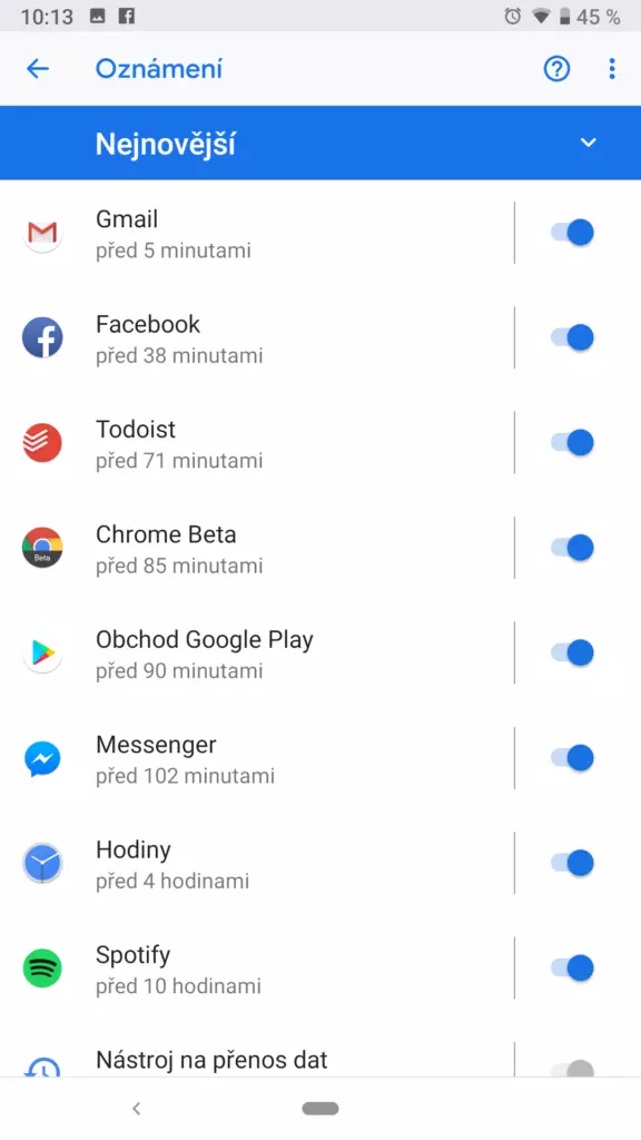 digital wellbeing oznameni
