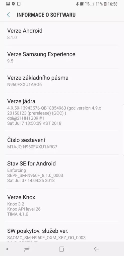 nastaveni telefonu samsung galaxy note 9