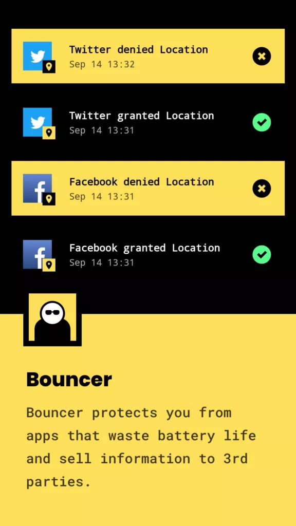 Aplikace Bouncer