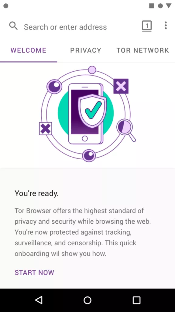 Tor Browser for Android aplikace