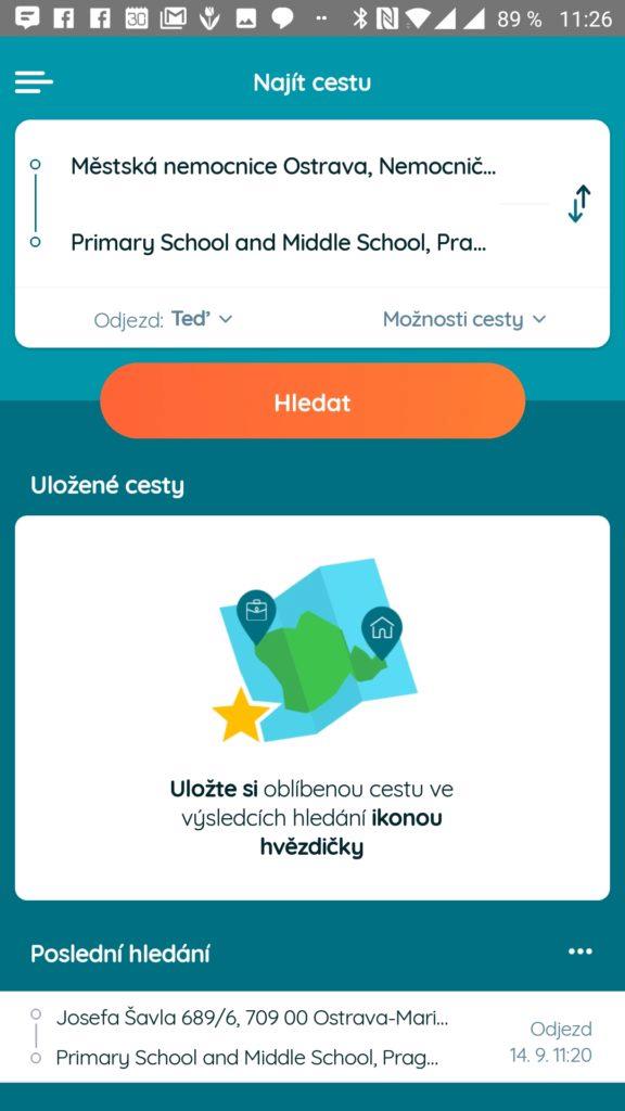 Zadání startu a cíle