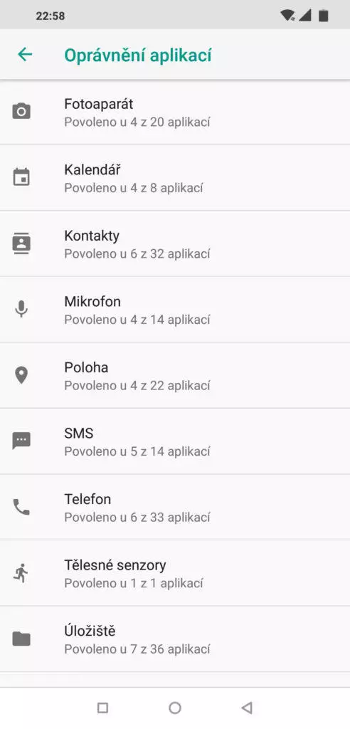 aplikace optimalizace opravneni aplikaci