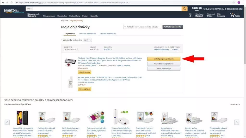 Jak reklamovat na Amazon zbozi