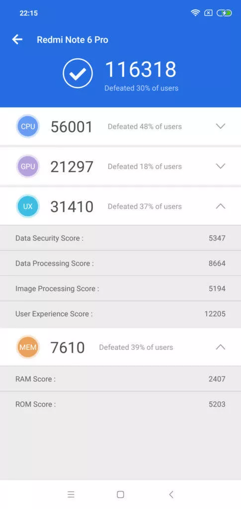 Antutu 2 Xiaomi Redmi Note 6