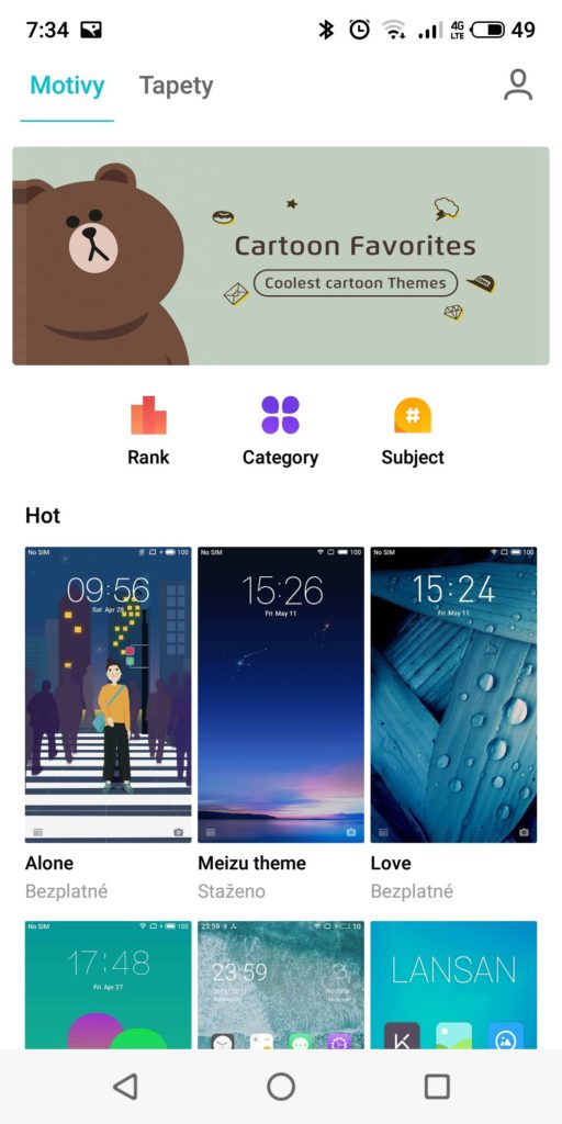 Meizu 16th témata