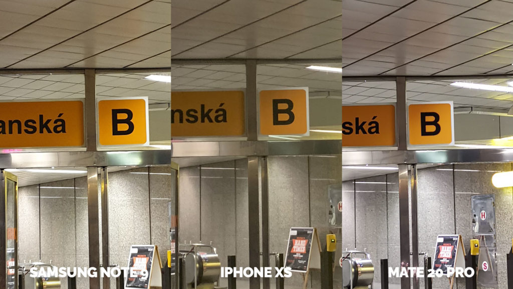 umele osvetleni fotografie apple iphone xs vs huawei mate 20 pro vs samsung galaxy note 9 detail