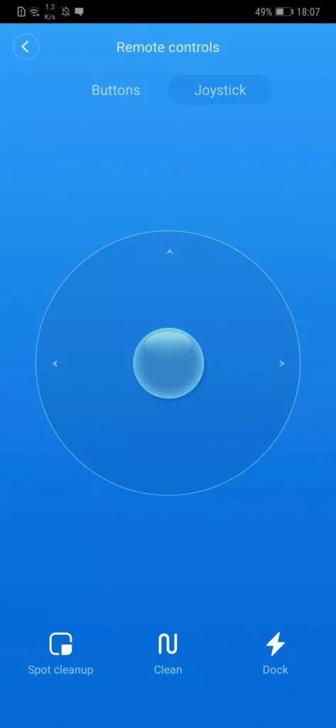 Xiaomi Roborock S50 recenze Xiaomi Mi Home aplikace ovladani gamepadem