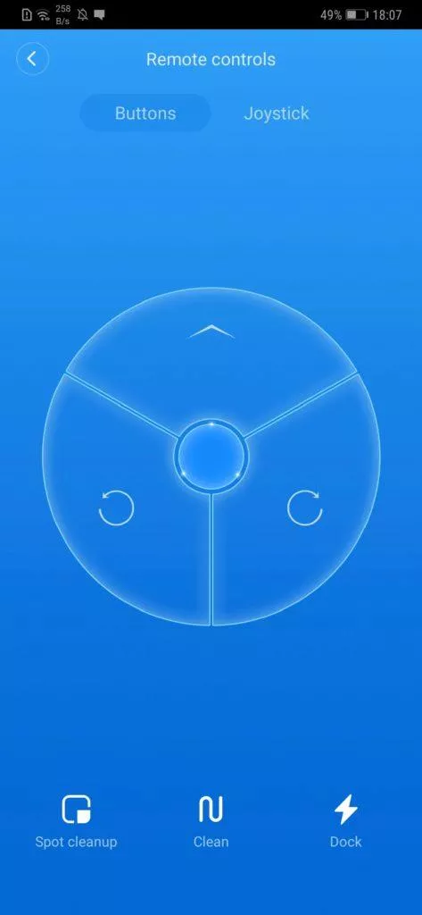 Xiaomi Roborock S50 recenze Xiaomi Mi Home aplikace ovlydani tlacitky