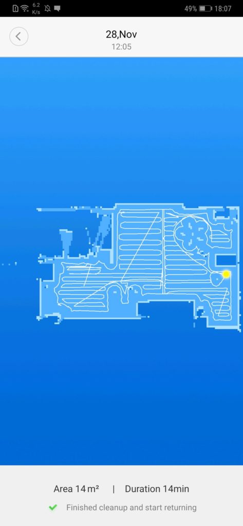 Xiaomi Roborock S50 recenze Xiaomi Mi Home aplikace plan cisteni