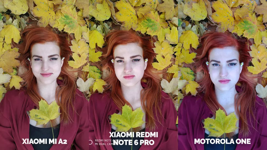 Fototest Xiaomi Mi A2 vs Xiaomi Redmi Note 6 Pro vs Motorola One modelka portret