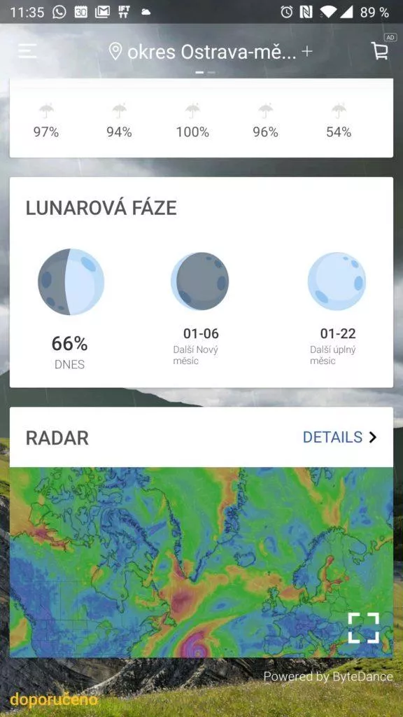 Měsíc a mapa