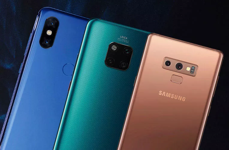 porovnani vykonu samsung galaxy note 9 vs xiaomi mi mix 3 vs huawei mate 20 pro