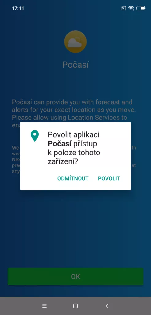 Požadavek na přístup k poloze