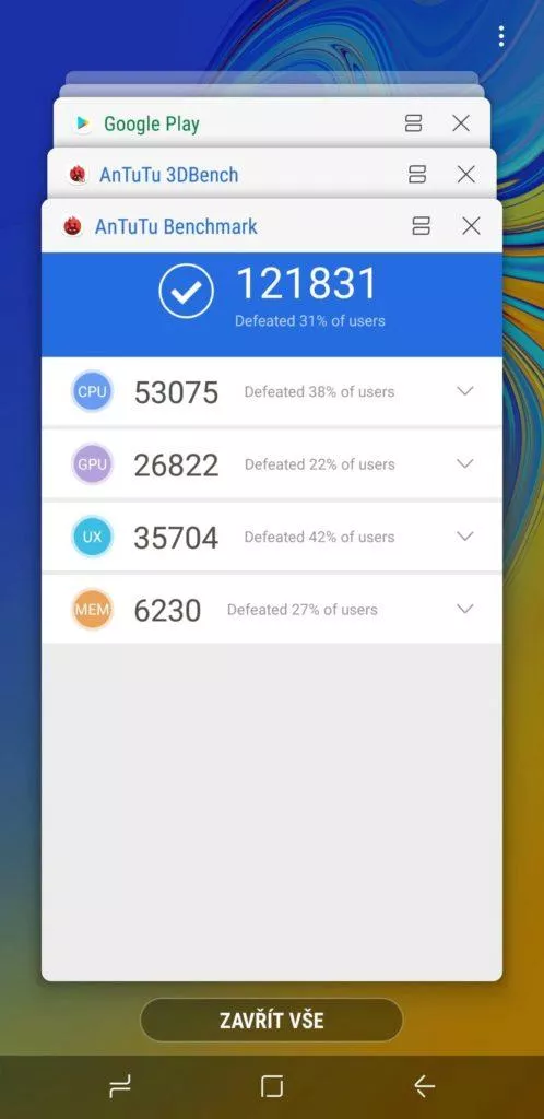 Samsung Galaxy A7 posledni aplikace
