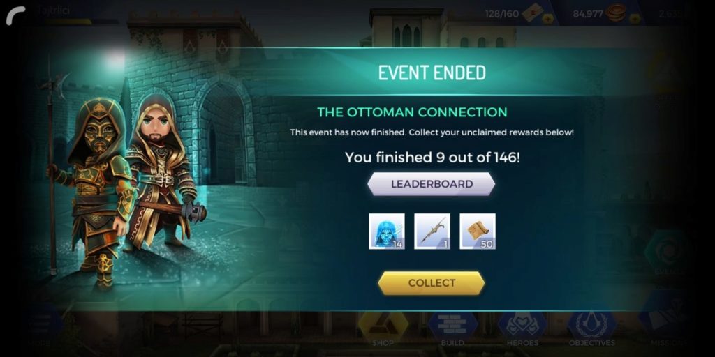 Assassins Creed Rebellion - event umístění