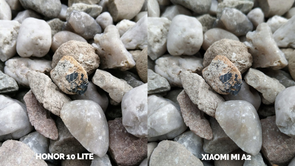 fototest Xiaomi Mi A2 vs Honor 10 Lite kameny makro