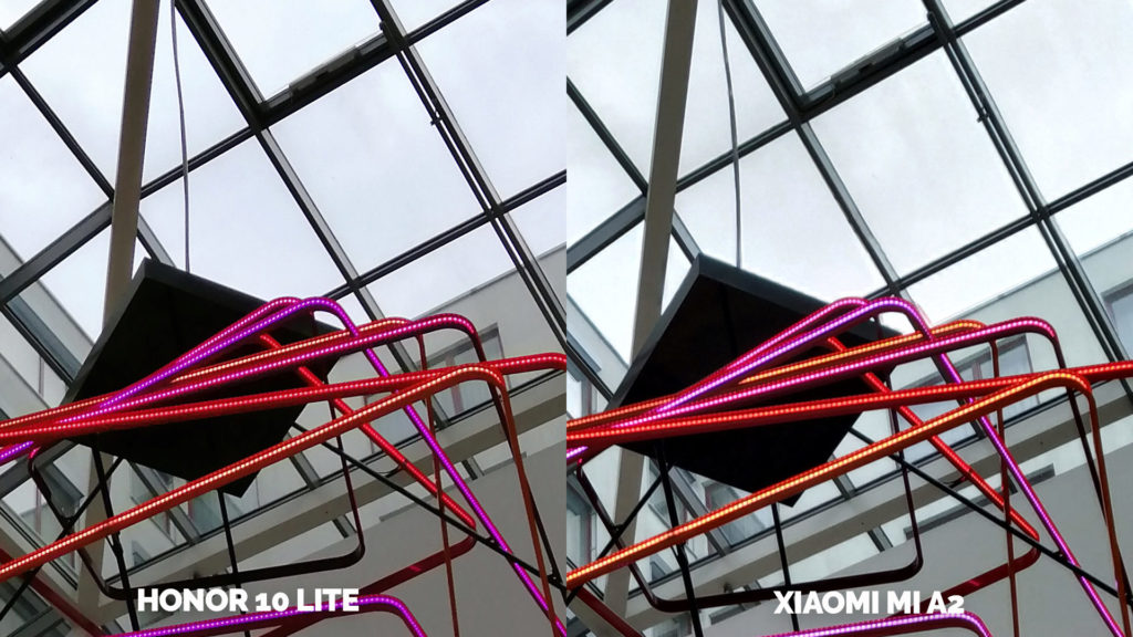 fototest Xiaomi Mi A2 vs Honor 10 Lite objekt strop detail