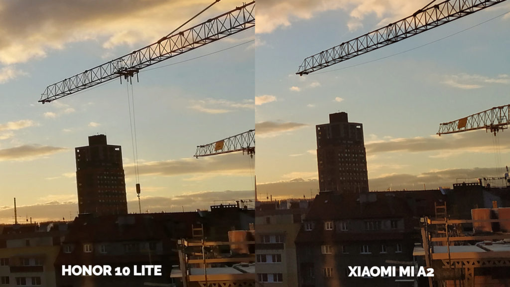 fototest Xiaomi Mi A2 vs Honor 10 Lite zapad slunce detail