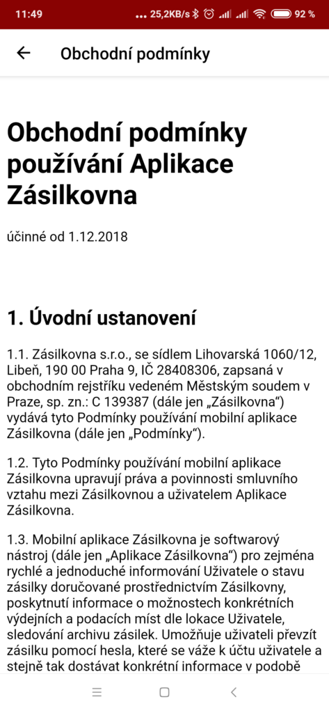 Obchodní podmínky