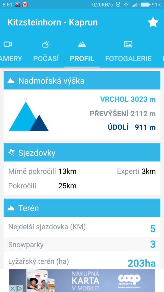 OnTheSnow snih na horach informace
