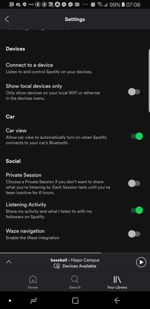 spotify design pro ridice nastaveni