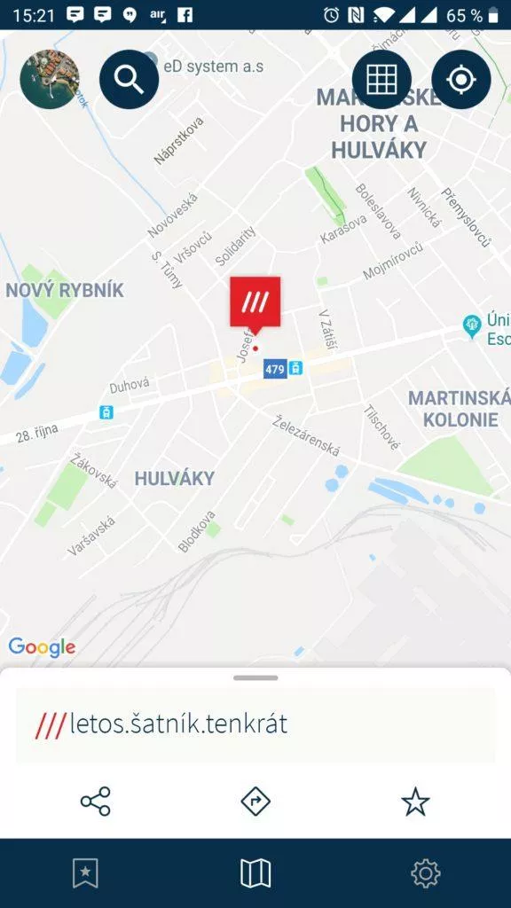 Aplikace what3words