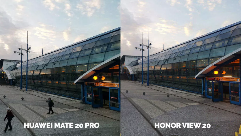 Fototest Honor View 20 vs Huawei Mate 20 Pro stanice metra