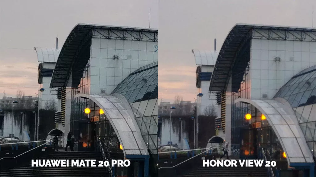 Fototest Honor View 20 vs Huawei Mate 20 Pro stanice metra detail