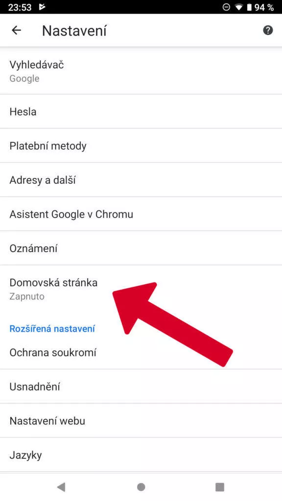 google-zmena-domovske-stranky-nastaveni-chrome