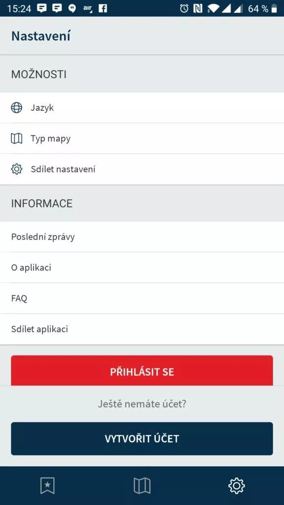 Nastavení aplikace