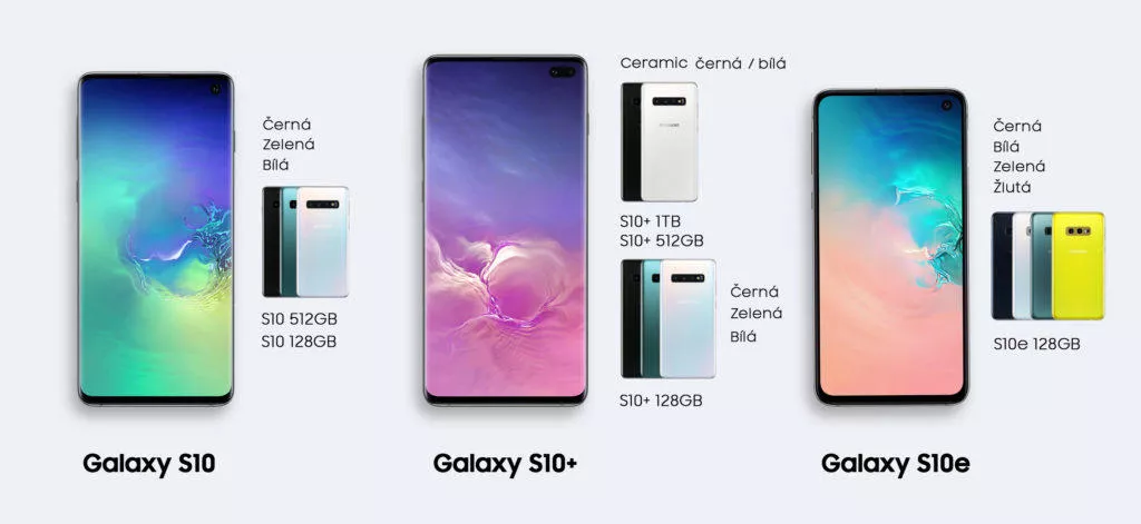 samsung galaxy s10 pamet a barvy