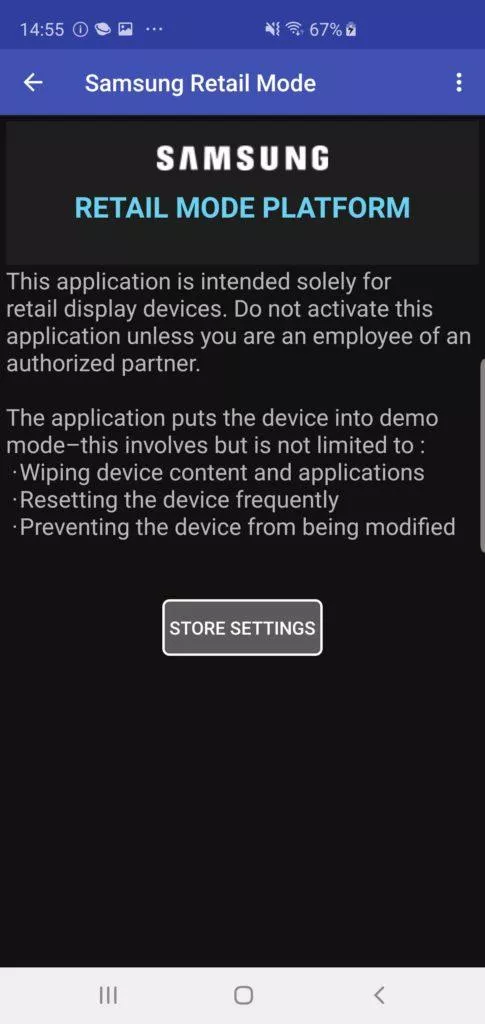 Samsung Galaxy S10 Plus retail rezim