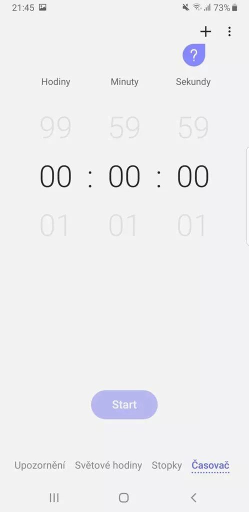 Samsung One UI hodiny