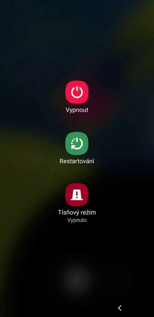 Samsung One UI vypnuti telefonu