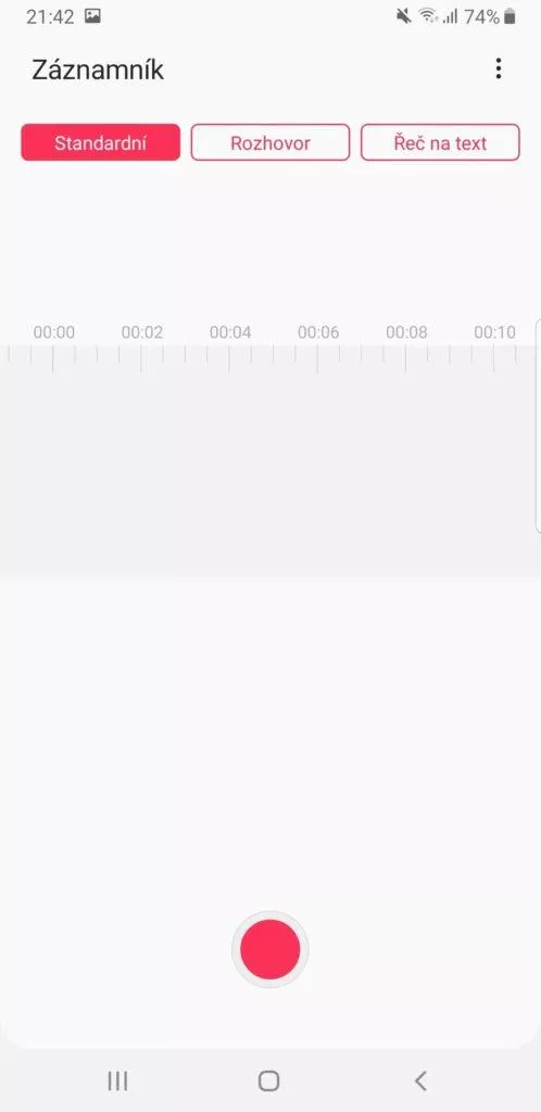 Samsung One UI zaznamnik