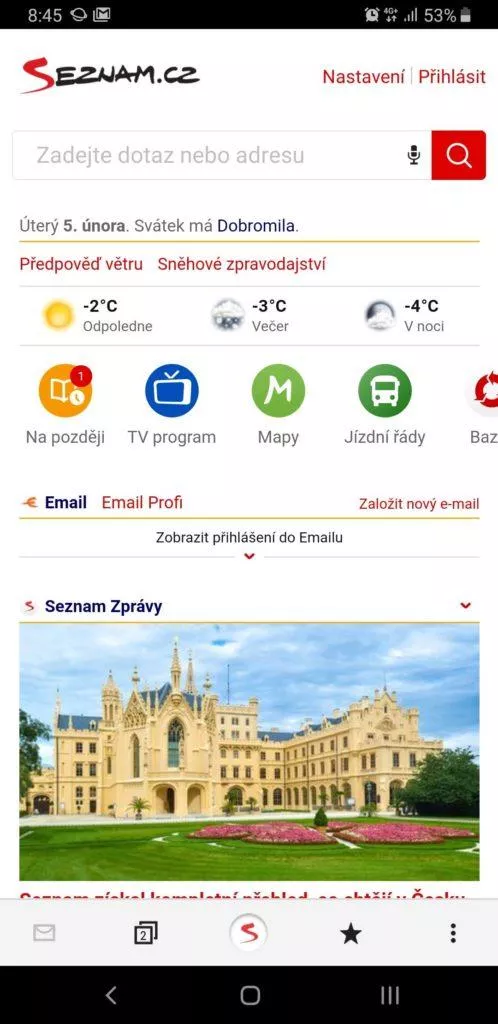 seznam najdu tam co neznám domovská stránka