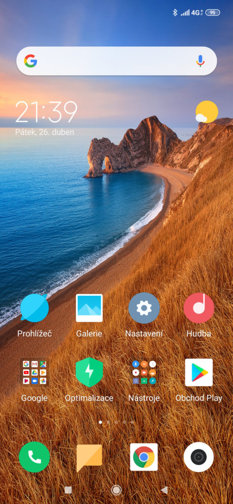 Xiaomi Mi 9 MIUI 10 domovska obrazovka