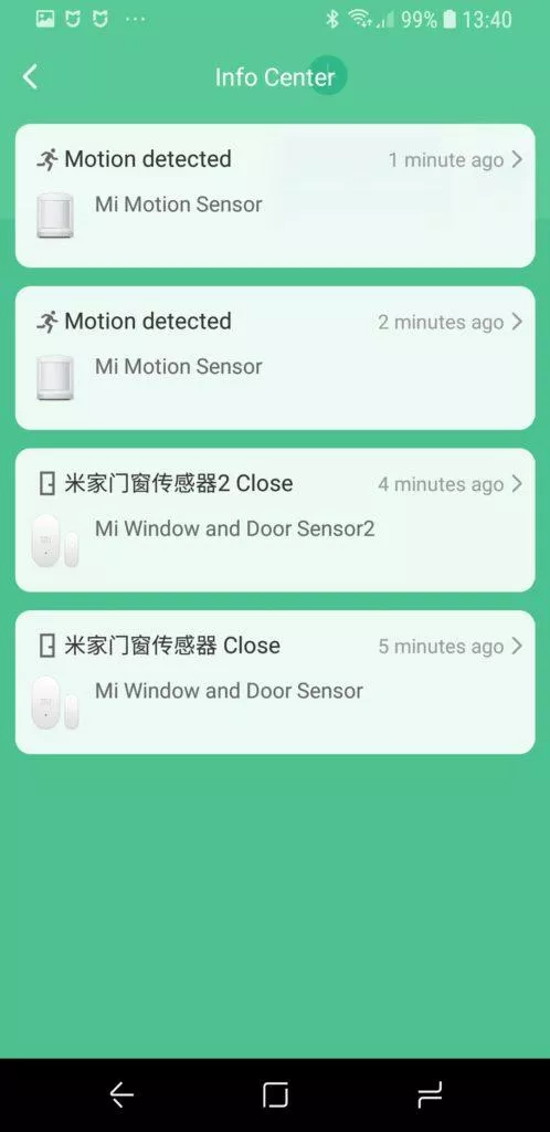 Xiaomi Mi Smart Sensor Set Mi Home info center
