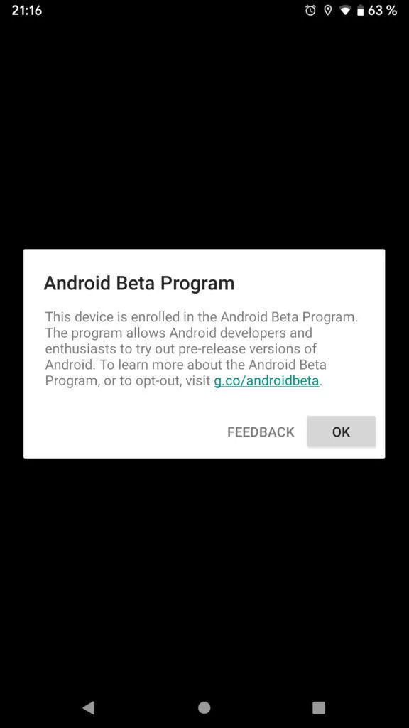 Android Q beta program