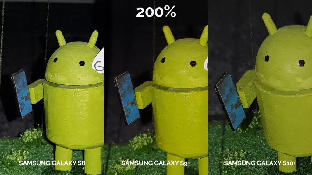 denni fototest Samsung galaxy s10 vs galaxy s9 vs s8 android postava detail