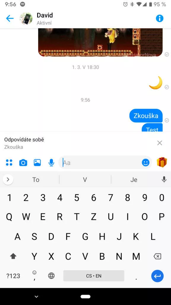 Facebook Messenger citace