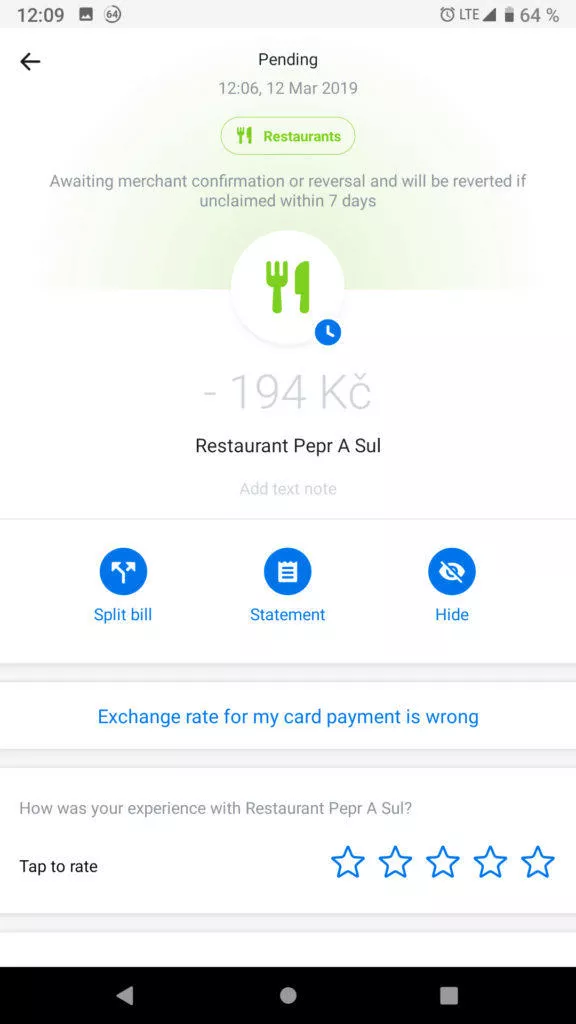 Fitbit Pay Revolut platba info