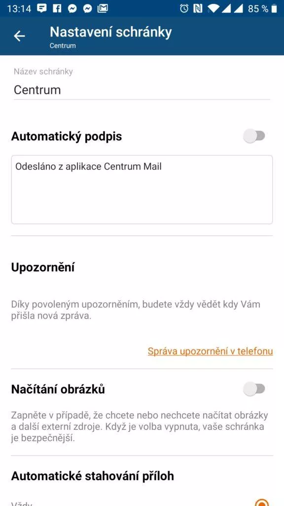 Možnosti nastavení