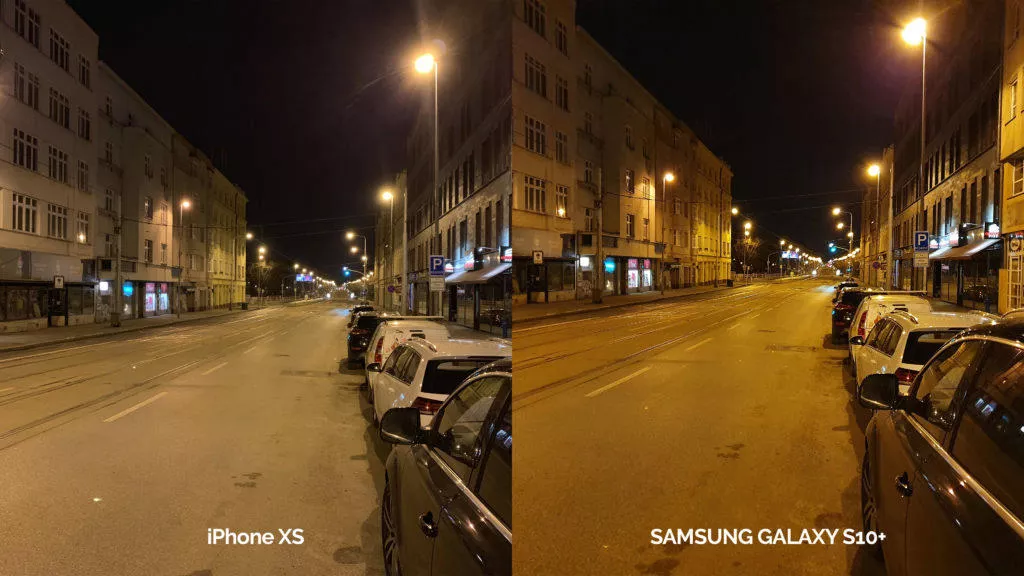 Noční foto test Galaxy S10 vs iPhone XS