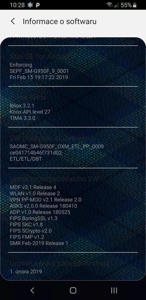 Samsung Galaxy S8 plus aktualizace Android 9 pie