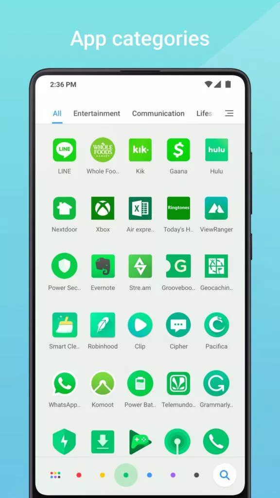 xiaomi mint launcher kategorie