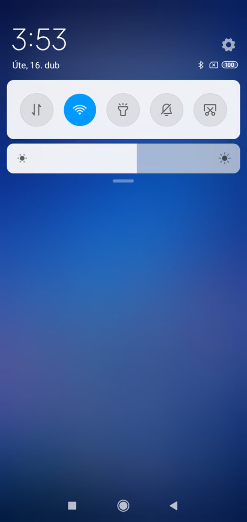 Xiaomi Redmi 7 MIUI notifikacni lista